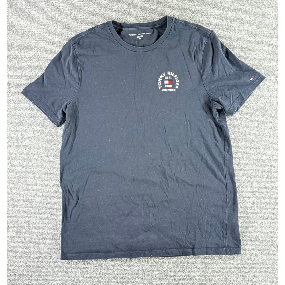 Tommy Hilfiger Mens Navy Blue Est 1985 New York Graphic T-Shirt Size M